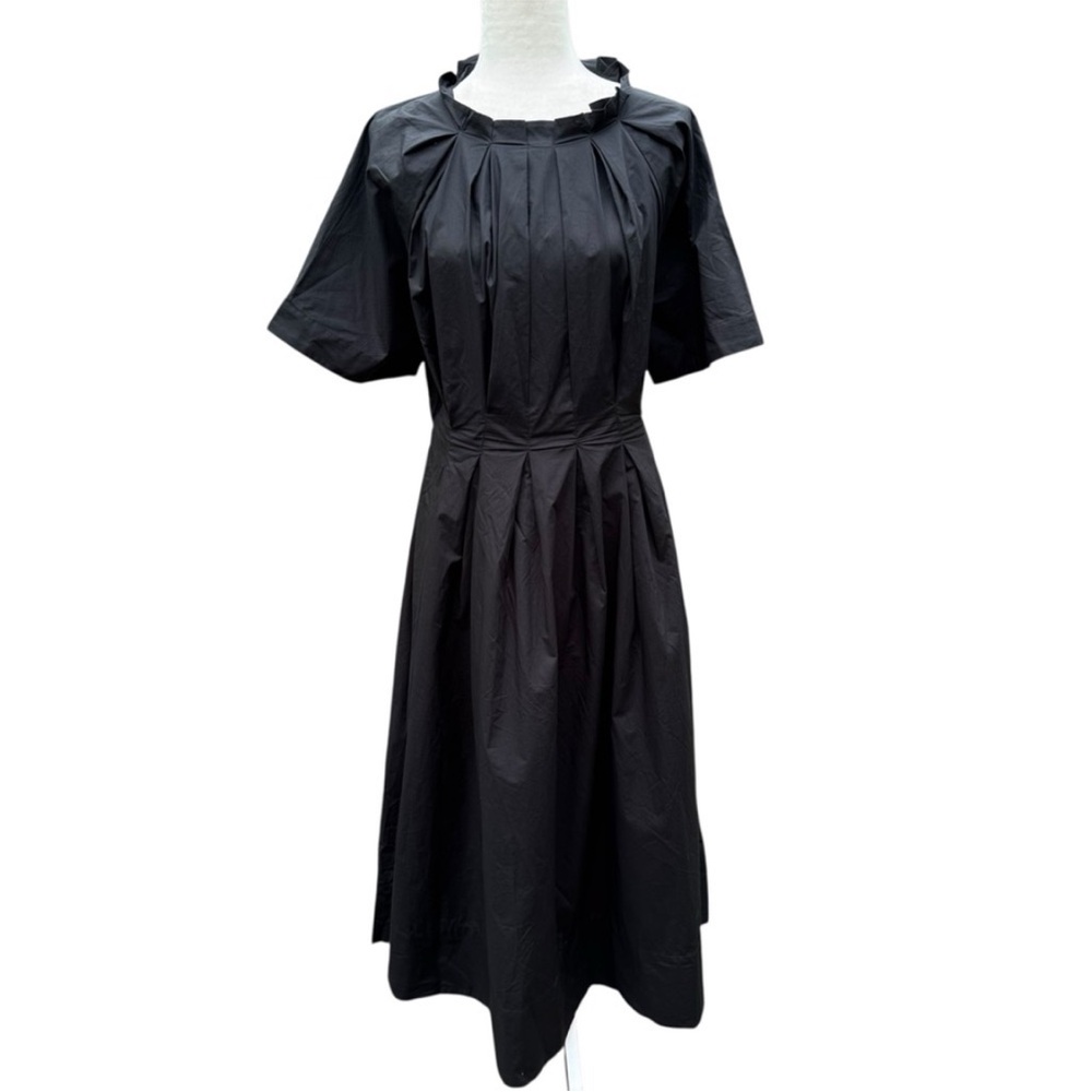 NWT! Banana Republic Black Cotton Poplin Open-Back Maxi Dress - Multiple 🐥🍉 - Picture 10 of 11